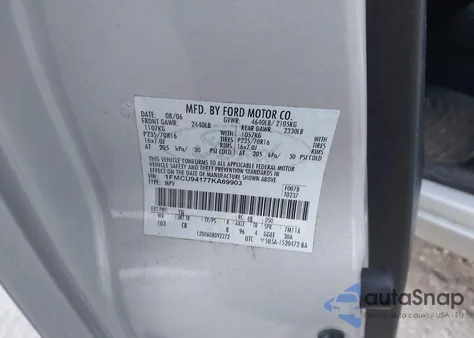 2007 Ford Escape Limited из США, поврежденный, VIN 1FMCU94177KA69903